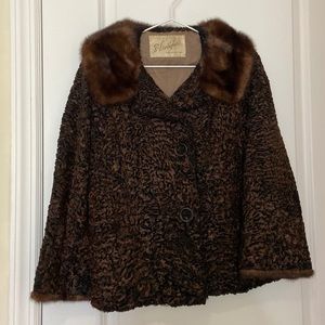 vintage cropped fox fur coat